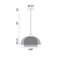 Eurofase Lighting Kenmore 16" Dimmable Integrated LED Metal Black Pendant Light With Black & Gold Metal Mesh Shades