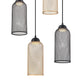 Eurofase Lighting Kenmore 6" Dimmable Integrated LED Metal Black Pendant Light With Black Metal Mesh Shade