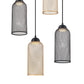 Eurofase Lighting Kenmore 6" Dimmable Integrated LED Metal Black Pendant Light With Gold Metal Mesh Shade