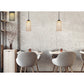 Eurofase Lighting Kenmore 6" Dimmable Integrated LED Metal Black Pendant Light With Gold Metal Mesh Shade