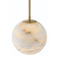 Eurofase Lighting Kepler 12" 1-Light Dimmable Integrated LED Gold Chandelier With White Alabaster Shades