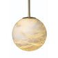 Eurofase Lighting Kepler 12" 1-Light Dimmable Integrated LED Gold Chandelier With White Alabaster Shades