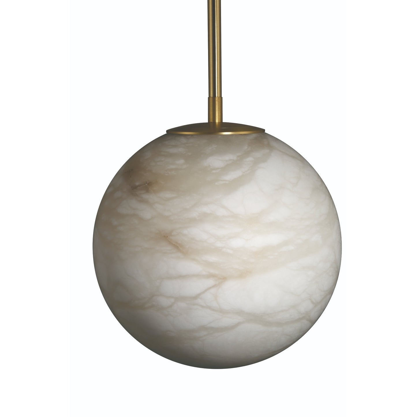 Eurofase Lighting Kepler 12" 1-Light Dimmable Integrated LED Gold Chandelier With White Alabaster Shades