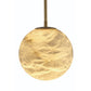 Eurofase Lighting Kepler 12" 1-Light Dimmable Integrated LED Gold Chandelier With White Alabaster Shades