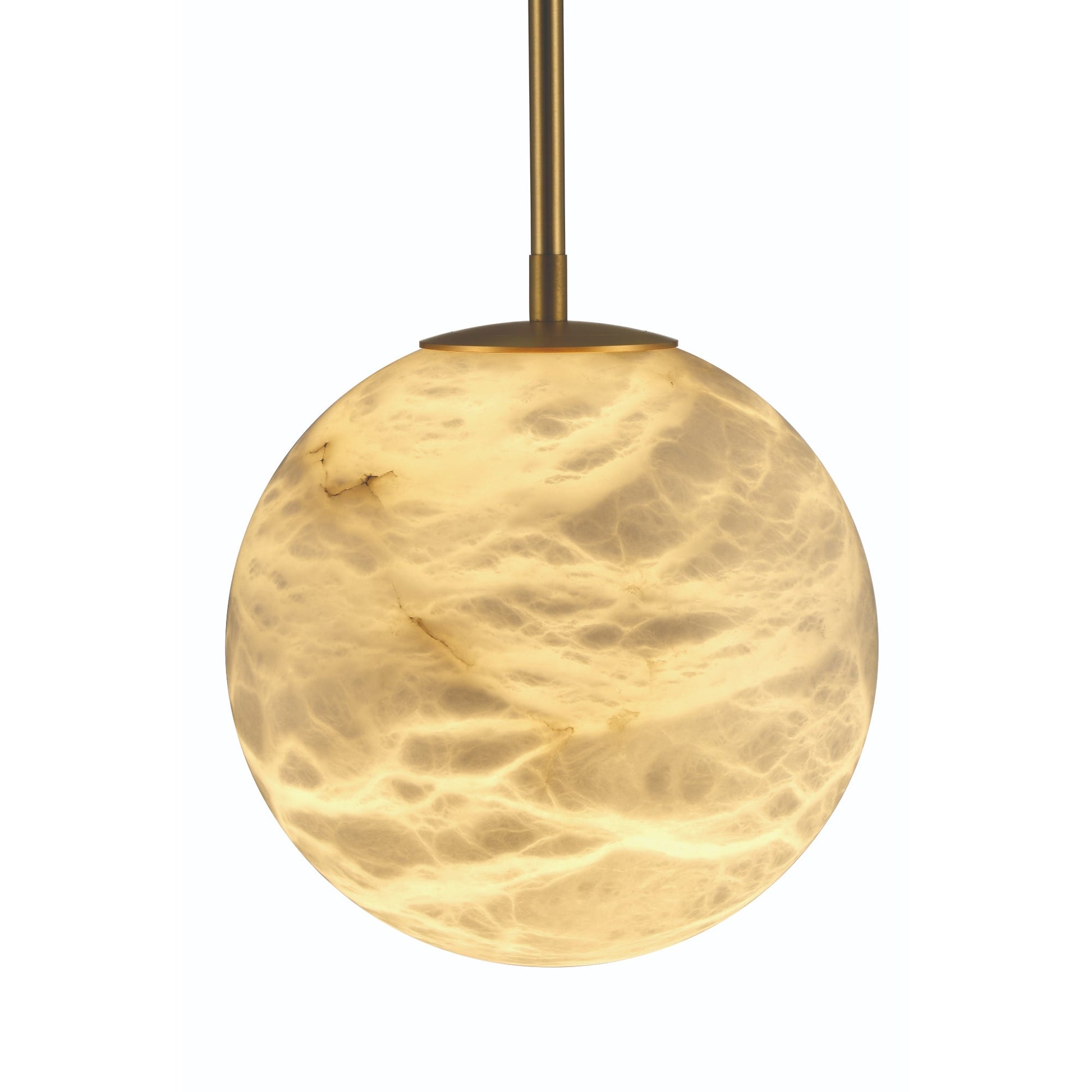 Eurofase Lighting Kepler 12" 1-Light Dimmable Integrated LED Gold Chandelier With White Alabaster Shades