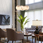 Eurofase Lighting Kepler 18" 7-Light Dimmable Integrated LED Gold Chandelier With White Alabaster Shades