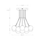 Eurofase Lighting Kepler 29" 19-Light Dimmable Integrated LED Gold Chandelier With White Alabaster Shades