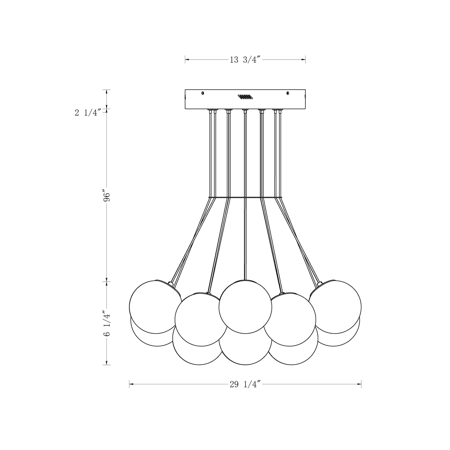 Eurofase Lighting Kepler 29" 19-Light Dimmable Integrated LED Gold Chandelier With White Alabaster Shades