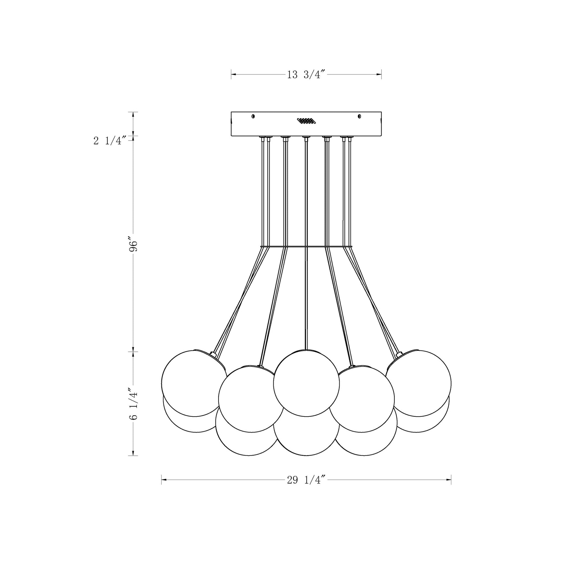 Eurofase Lighting Kepler 29" 19-Light Dimmable Integrated LED Gold Chandelier With White Alabaster Shades