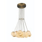 Eurofase Lighting Kepler 29" 19-Light Dimmable Integrated LED Gold Chandelier With White Alabaster Shades