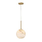 Eurofase Lighting Kepler 8" 1-Light Integrated LED Alabaster Shade Gold Mini Pendant Light
