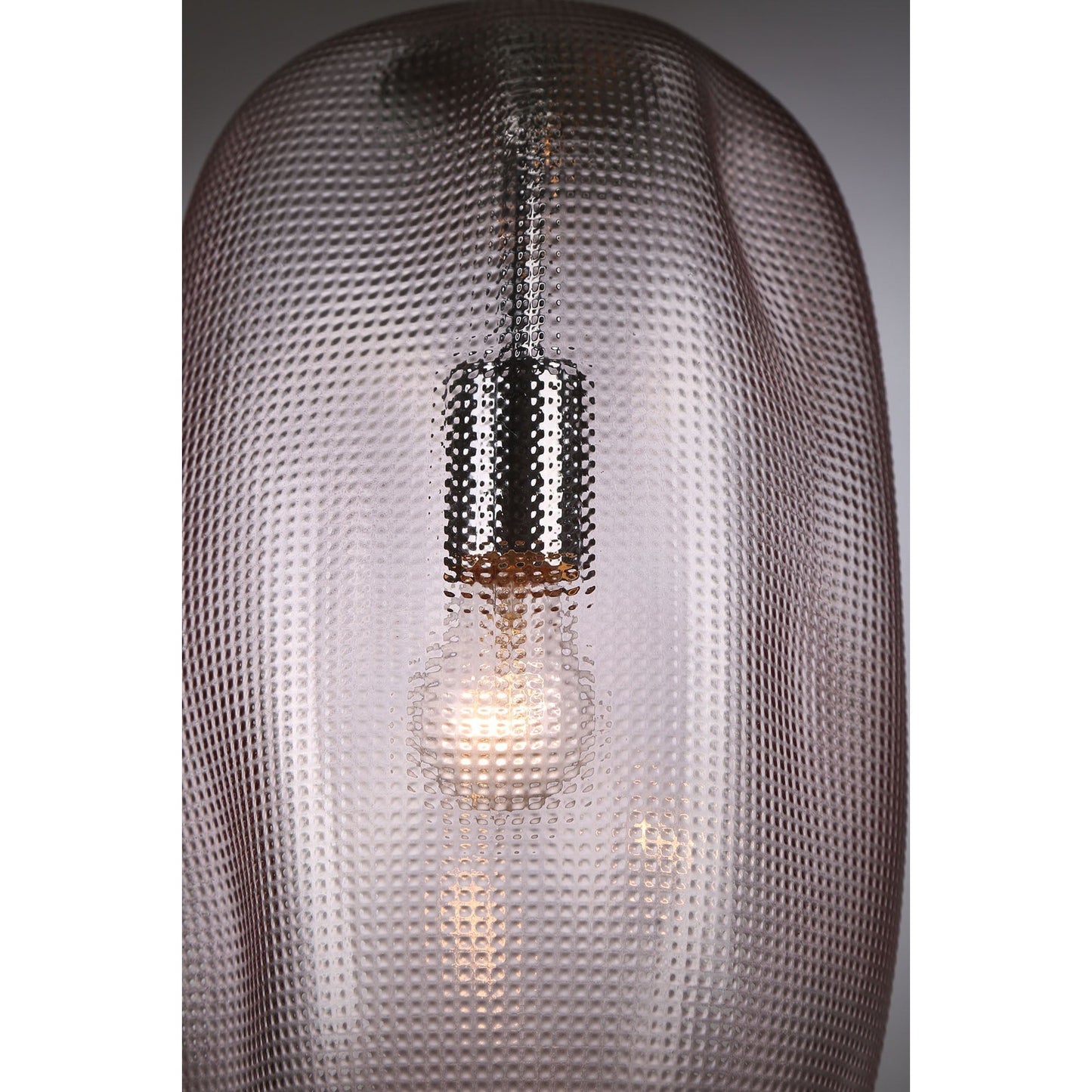 Eurofase Lighting Labria 8" Dimmable Incandescent Pendant Light With Chrome And Pink Textured Glass Shade