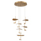 Eurofase Lighting Lagatto 28" 6-Light Dimmable Integrated LED Bronze Metal Chandelier