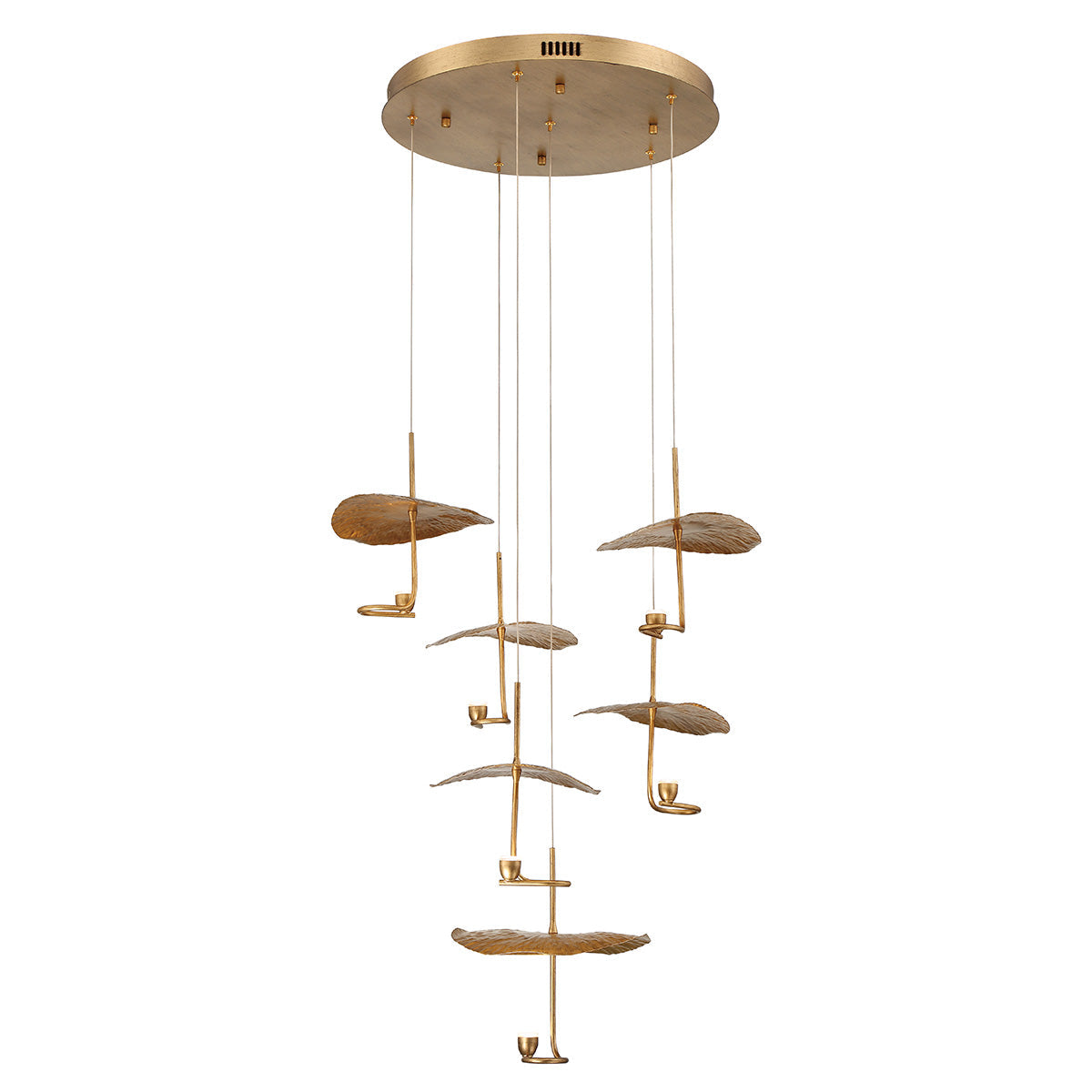 Eurofase Lighting Lagatto 28" 6-Light Dimmable Integrated LED Bronze Metal Chandelier