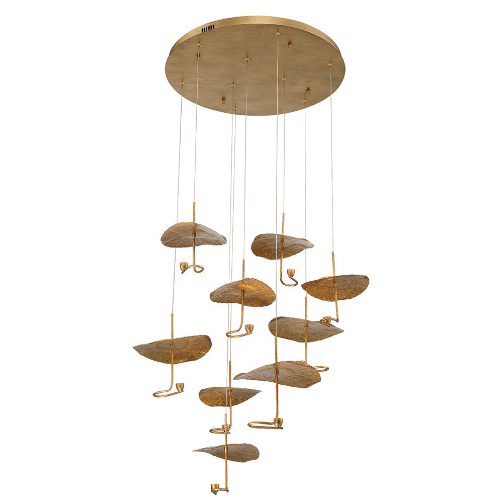 Eurofase Lighting Lagatto 36" 9-Light Dimmable Integrated LED Bronze Metal Chandelier