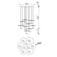 Eurofase Lighting Lagatto 36" 9-Light Dimmable Integrated LED Bronze Metal Chandelier