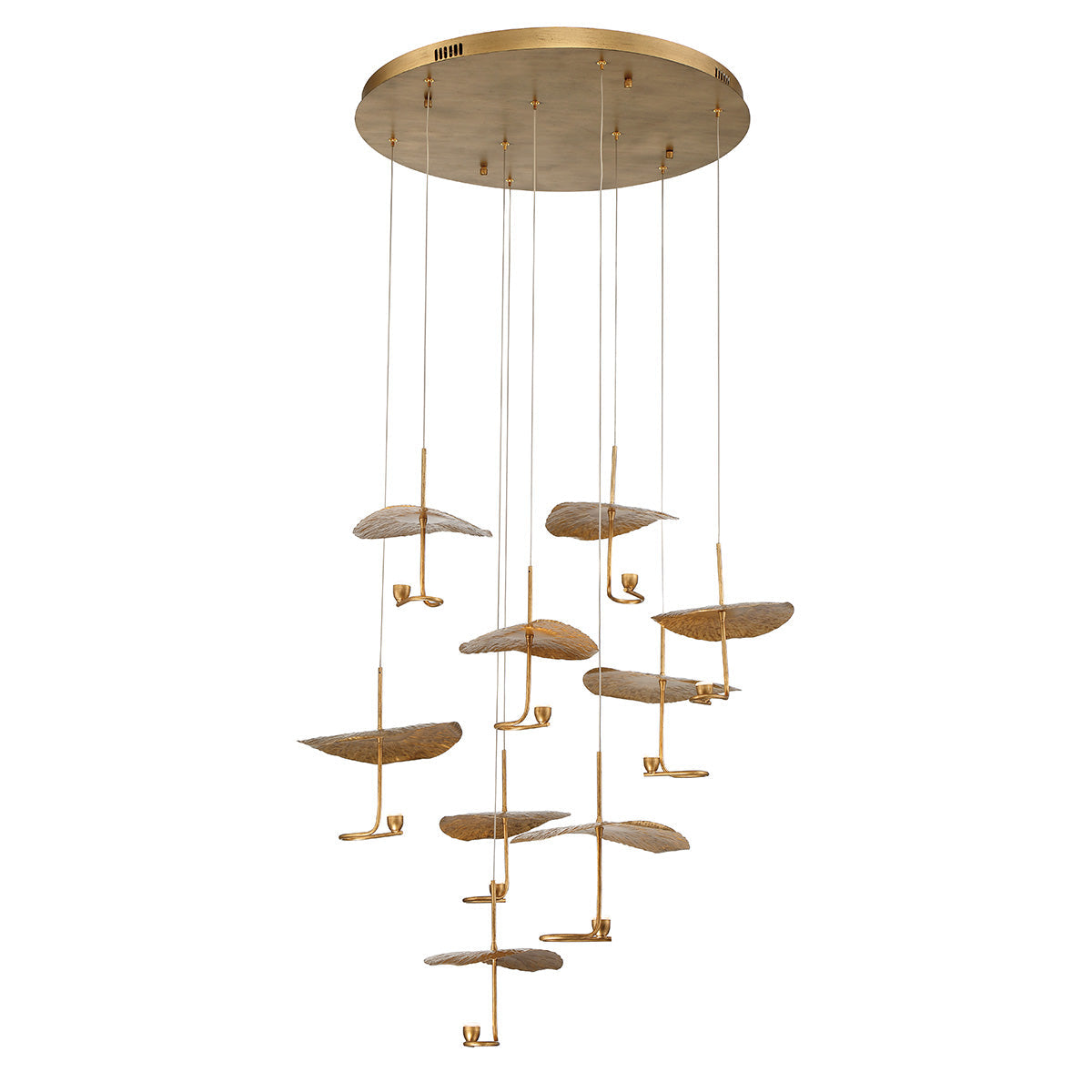 Eurofase Lighting Lagatto 36" 9-Light Dimmable Integrated LED Bronze Metal Chandelier