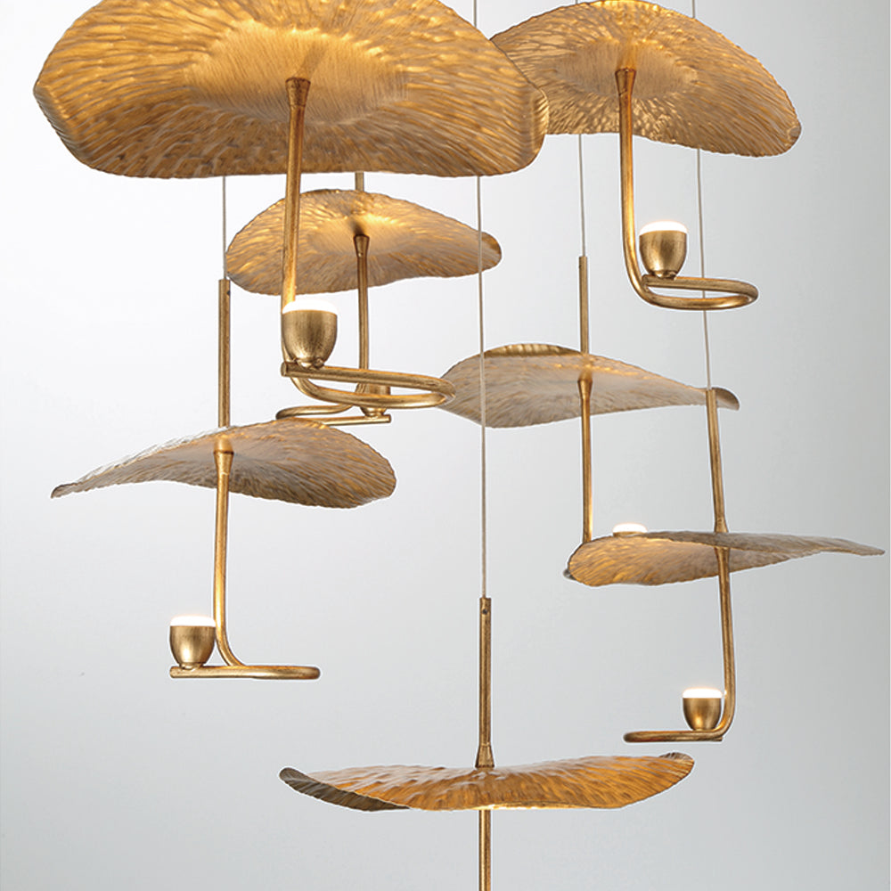 Eurofase Lighting Lagatto 39" 7-Light Dimmable Integrated LED Bronze Metal Oval Chandelier