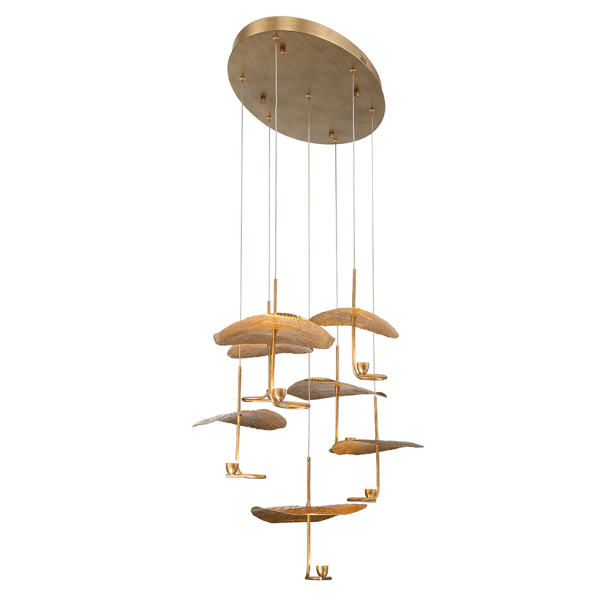 Eurofase Lighting Lagatto 39" 7-Light Dimmable Integrated LED Bronze Metal Oval Chandelier