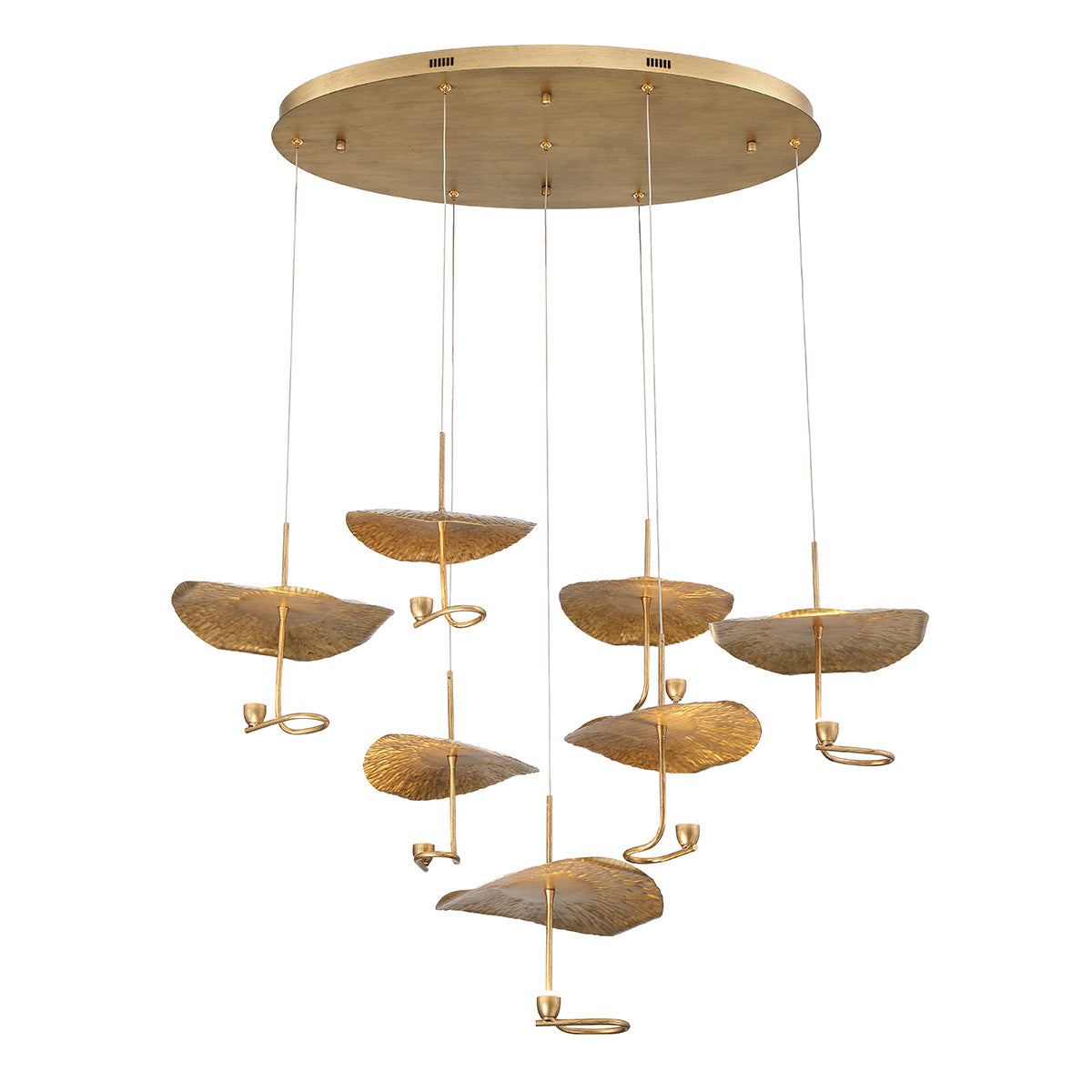 Eurofase Lighting Lagatto 39" 7-Light Dimmable Integrated LED Bronze Metal Oval Chandelier