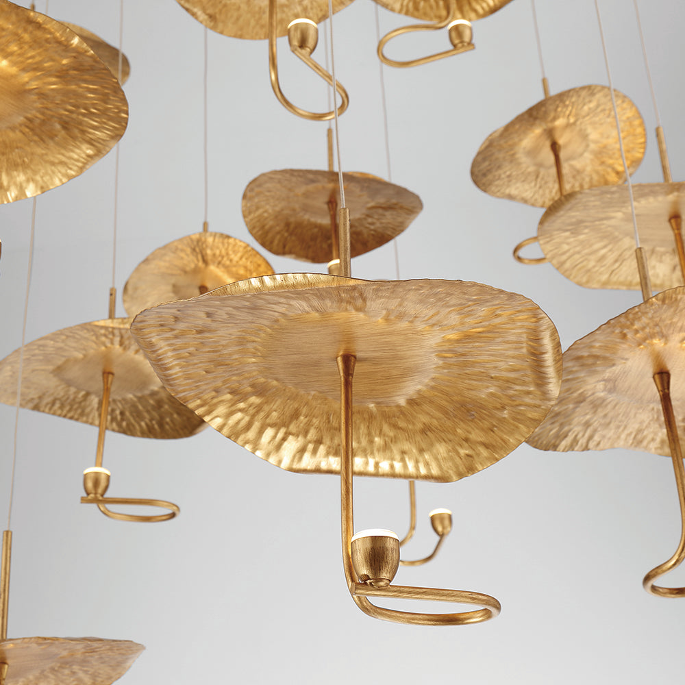 Eurofase Lighting Lagatto 52" 16-Light Dimmable Integrated LED Bronze Metal Chandelier