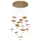 Eurofase Lighting Lagatto 52" 16-Light Dimmable Integrated LED Bronze Metal Chandelier