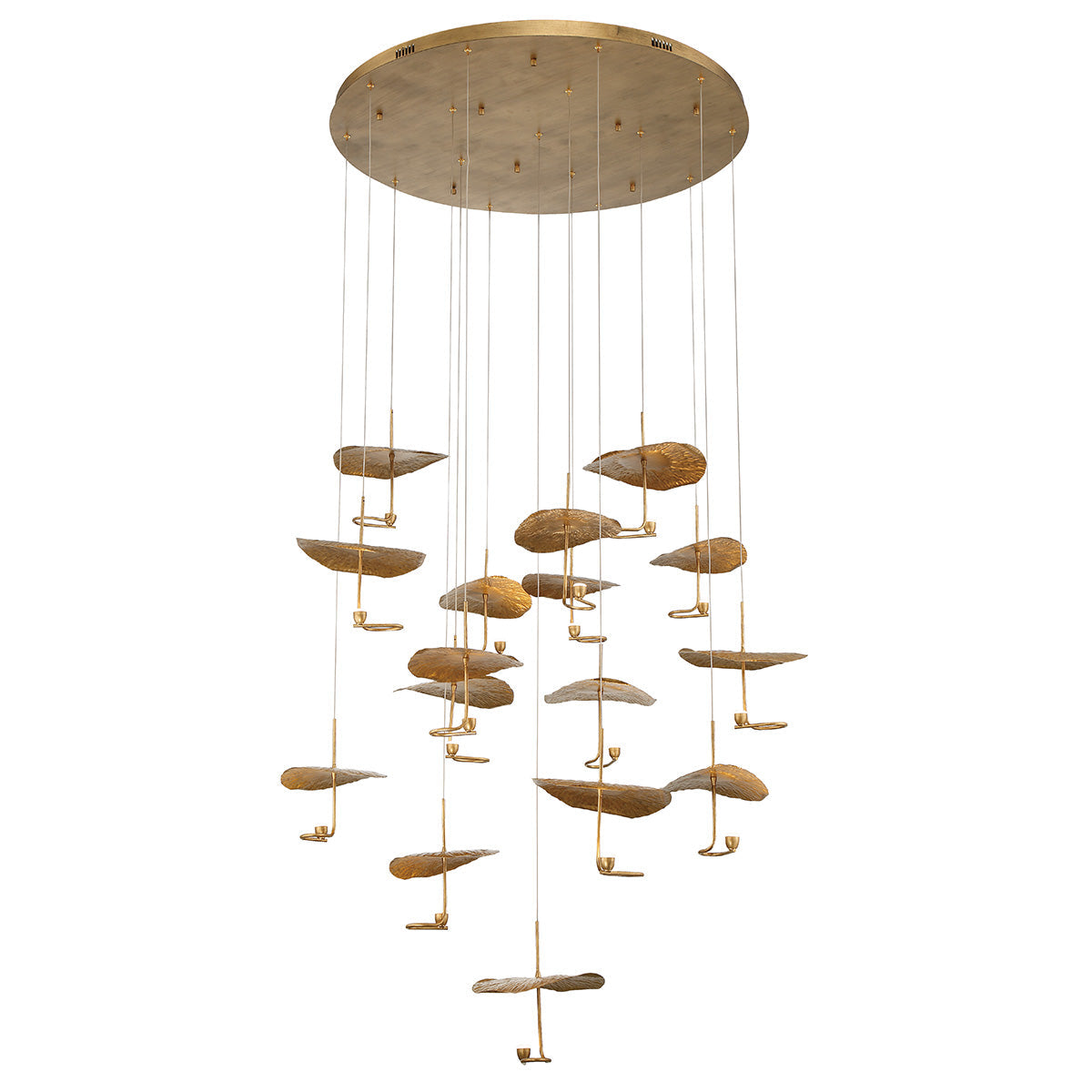 Eurofase Lighting Lagatto 52" 16-Light Dimmable Integrated LED Bronze Metal Chandelier