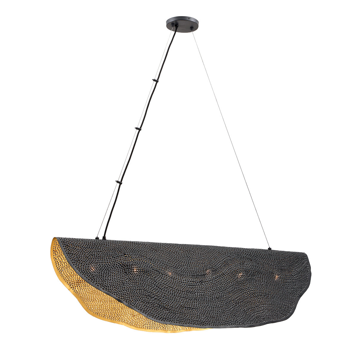 Eurofase Lighting Lahar 50" 6-Light Oil Rubbed Bronze Aluminum Chandelier