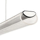 Eurofase Lighting Landor 32" Linear Dimmable Integrated LED Chrome Pendant Light With White Acrylic Tube Shade