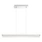 Eurofase Lighting Landor 32" Linear Dimmable Integrated LED Chrome Pendant Light With White Acrylic Tube Shade