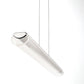 Eurofase Lighting Landor 47" Linear Dimmable Integrated LED Chrome Pendant Light With White Acrylic Tube Shade