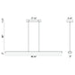 Eurofase Lighting Landor 47" Linear Dimmable Integrated LED Chrome Pendant Light With White Acrylic Tube Shade