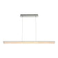 Eurofase Lighting Landor 47" Linear Dimmable Integrated LED Chrome Pendant Light With White Acrylic Tube Shade