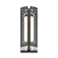 Eurofase Lighting Langferd 12" 1-Light Integrated LED Glass Shade Matte Black Steel Outdoor Wall Sconce