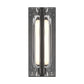 Eurofase Lighting Langferd 12" 1-Light Integrated LED Glass Shade Matte Black Steel Outdoor Wall Sconce
