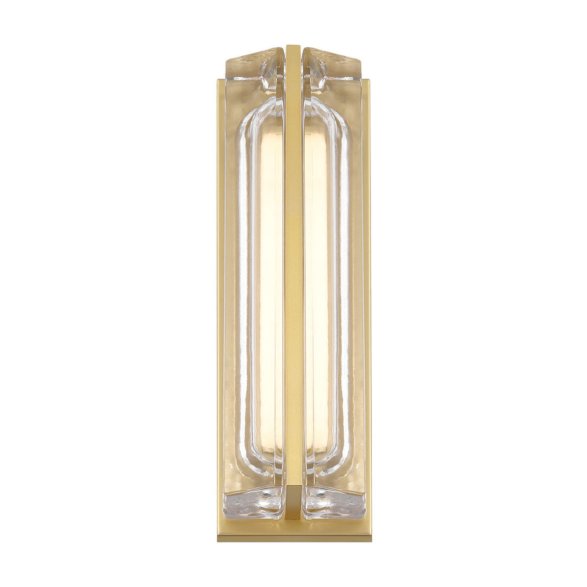 Eurofase Lighting Langferd 16" 1-Light Integrated LED Glass Shade Gold Steel Outdoor Wall Sconce