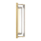 Eurofase Lighting Langferd 16" 1-Light Integrated LED Glass Shade Gold Steel Outdoor Wall Sconce