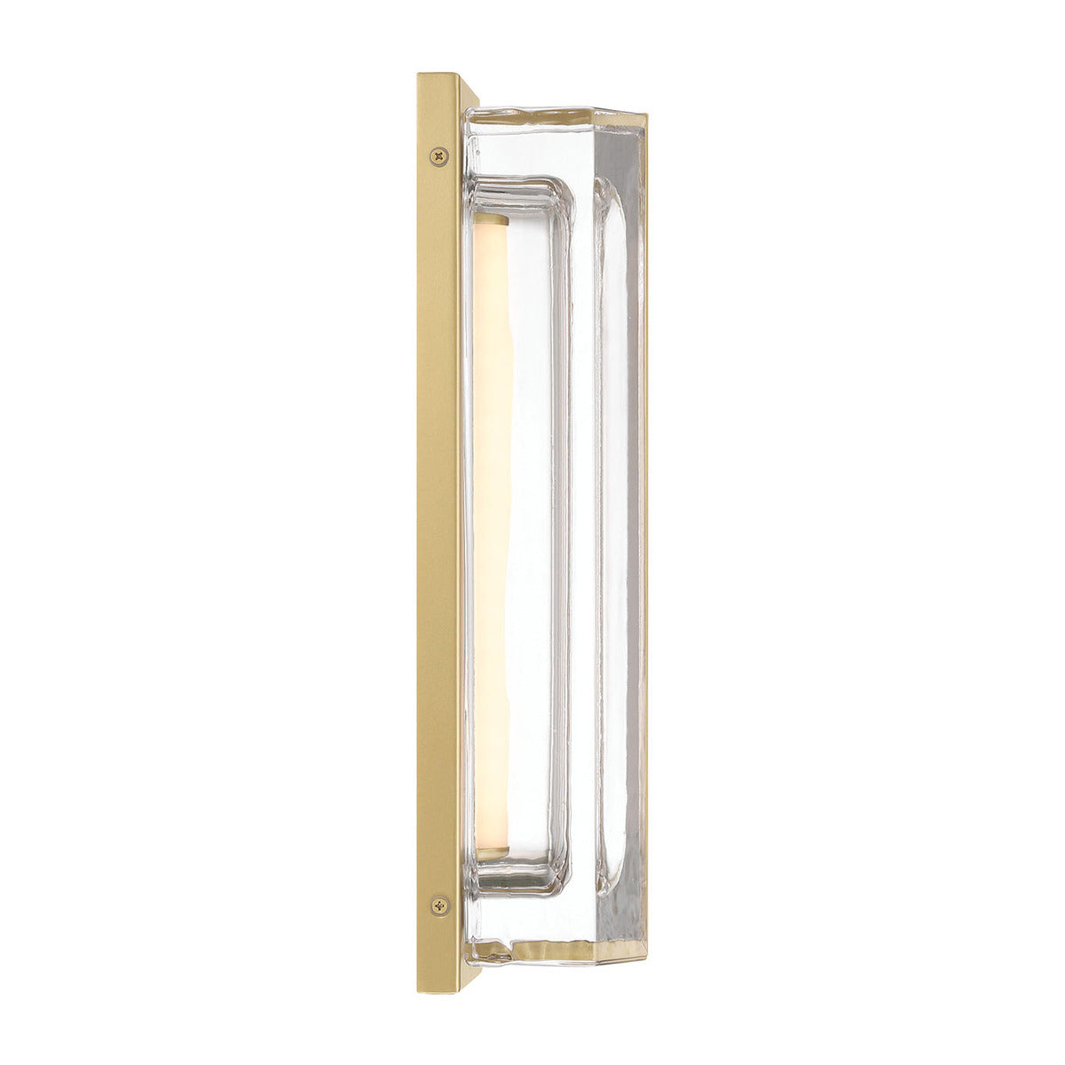 Eurofase Lighting Langferd 16" 1-Light Integrated LED Glass Shade Gold Steel Outdoor Wall Sconce