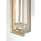 Eurofase Lighting Langferd 16" 1-Light Integrated LED Glass Shade Gold Steel Outdoor Wall Sconce