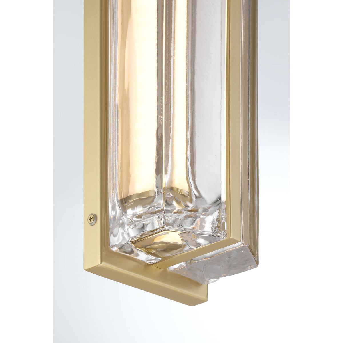 Eurofase Lighting Langferd 16" 1-Light Integrated LED Glass Shade Gold Steel Outdoor Wall Sconce