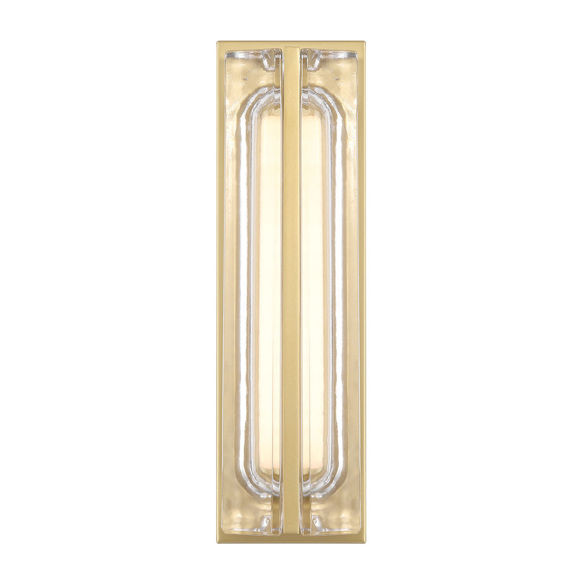 Eurofase Lighting Langferd 16" 1-Light Integrated LED Glass Shade Gold Steel Outdoor Wall Sconce