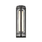 Eurofase Lighting Langferd 16" 1-Light Integrated LED Glass Shade Matte Black Steel Outdoor Wall Sconce