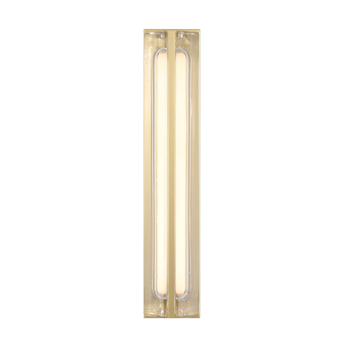 Eurofase Lighting Langferd 24" 1-Light Integrated LED Glass Shade Gold Steel Outdoor Wall Sconce