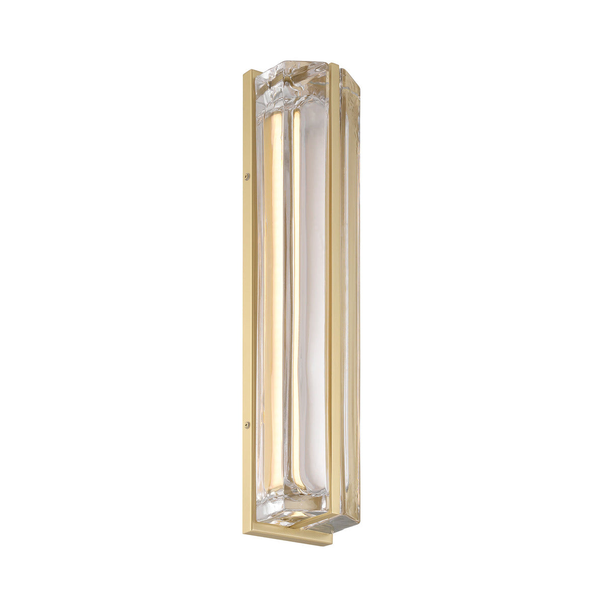 Eurofase Lighting Langferd 24" 1-Light Integrated LED Glass Shade Gold Steel Outdoor Wall Sconce