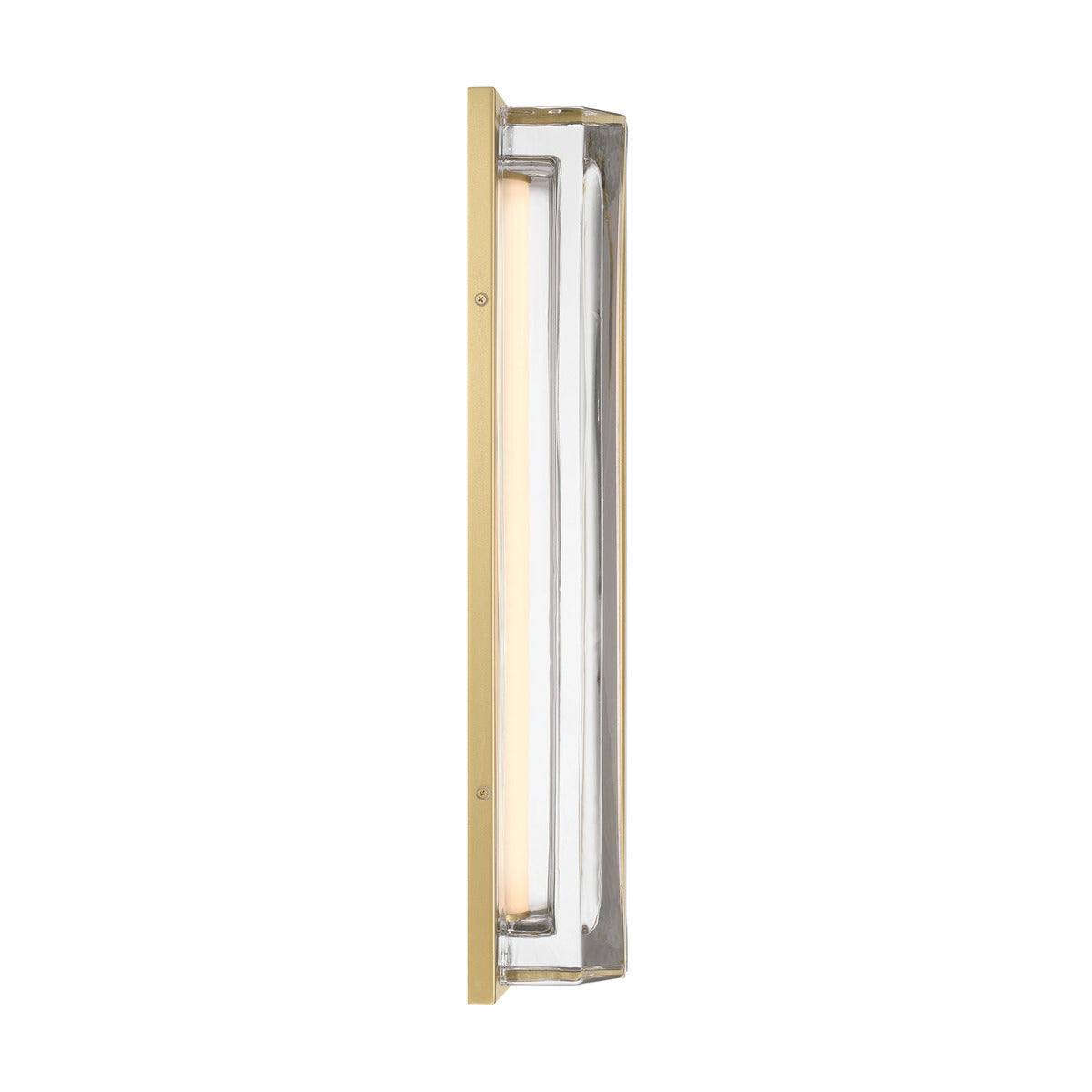 Eurofase Lighting Langferd 24" 1-Light Integrated LED Glass Shade Gold Steel Outdoor Wall Sconce