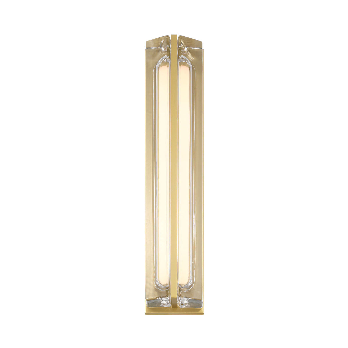 Eurofase Lighting Langferd 24" 1-Light Integrated LED Glass Shade Gold Steel Outdoor Wall Sconce