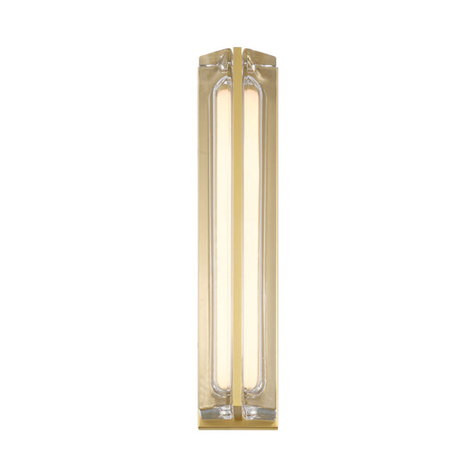 Eurofase Lighting Langferd 24" 1-Light Integrated LED Glass Shade Gold Steel Outdoor Wall Sconce