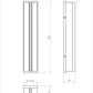 Eurofase Lighting Langferd 24" 1-Light Integrated LED Glass Shade Gold Steel Outdoor Wall Sconce