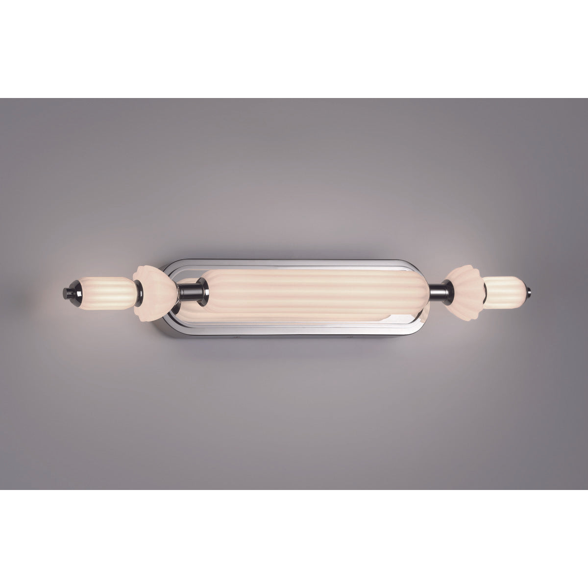 Eurofase Lighting Lansdowne 31" 1-Light Integrated LED Glass Shade Polished Nickel Steel Vanity Light