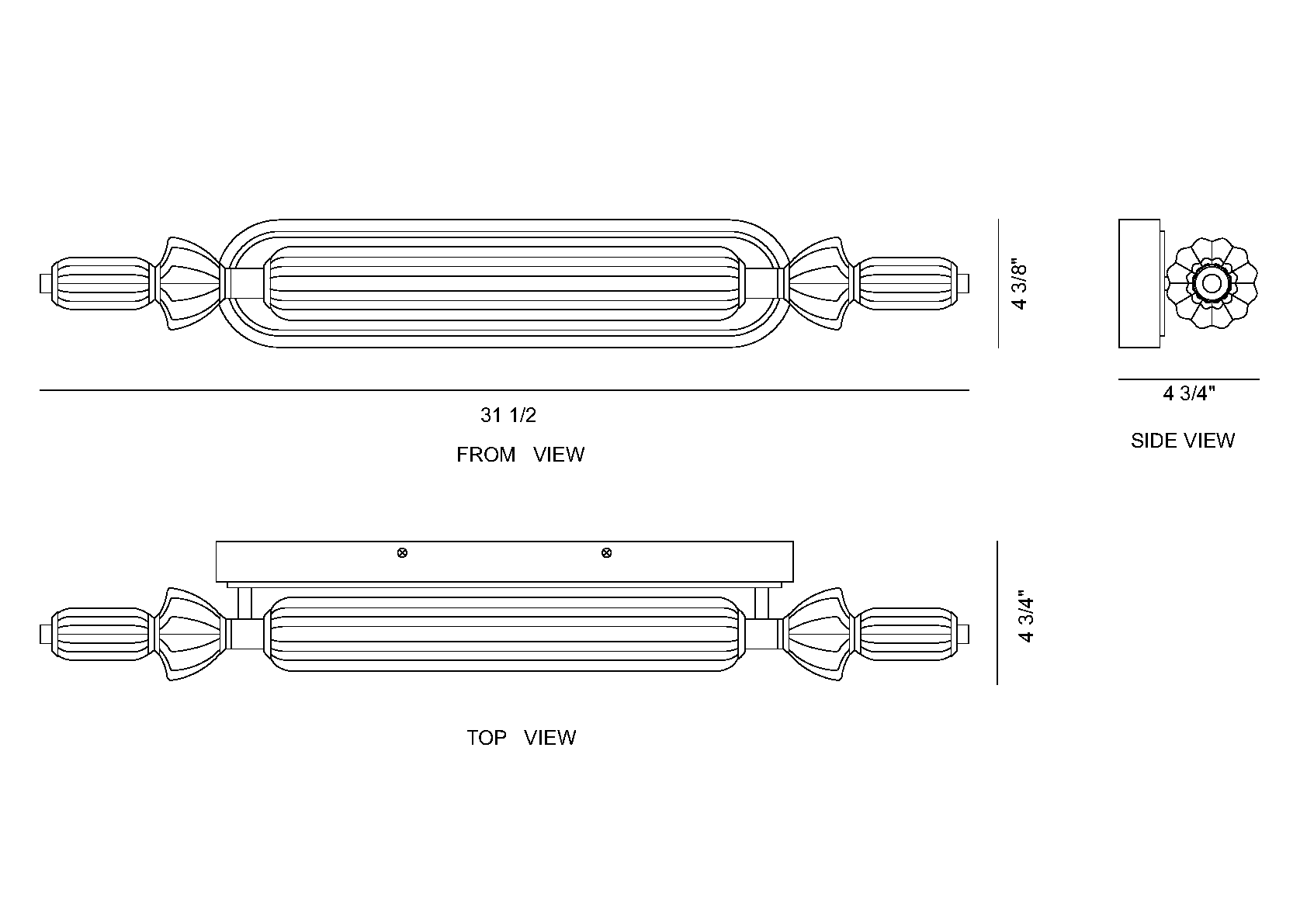 Eurofase Lighting Lansdowne 31" 1-Light Integrated LED Glass Shade Polished Nickel Steel Vanity Light